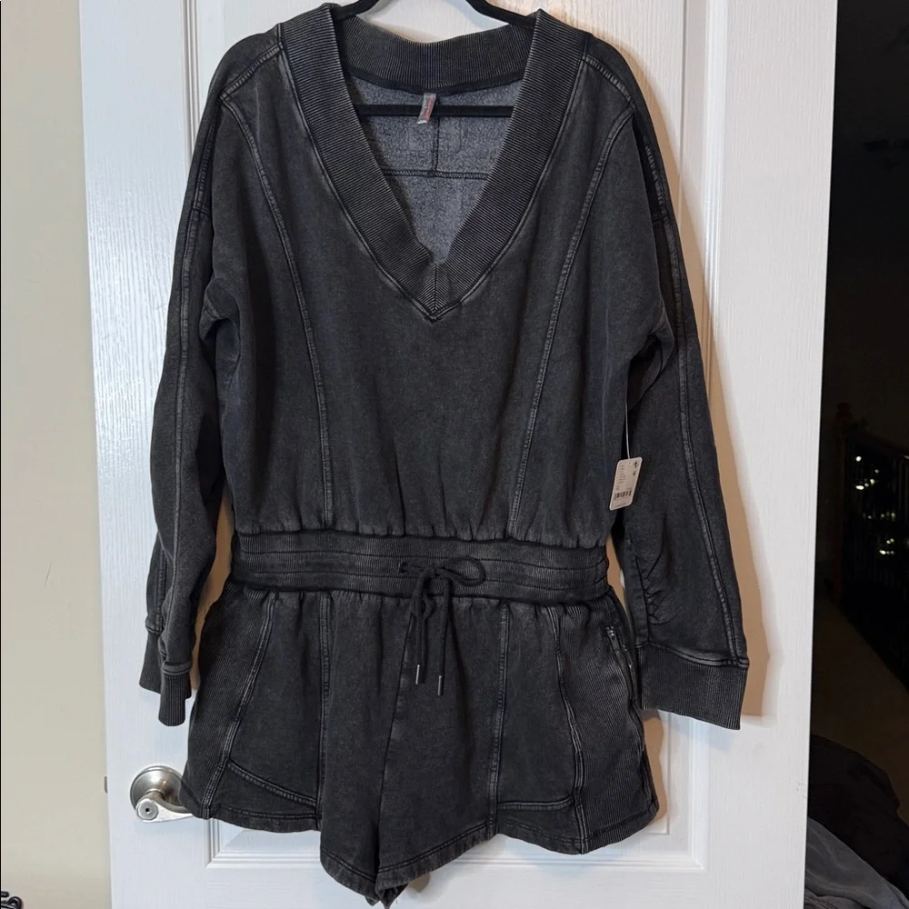 Free People Intercept Romper Black XL